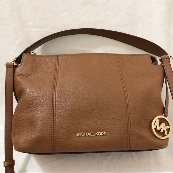 MICHAEL Michael Kors Handbags - Micheal Kors Brown Brooke Medium Pebbled Leather Shoulder Bag
